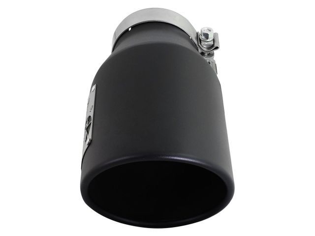 aFe MACH Force-Xp 4in 409 Stainless Steel Exhaust Tip Driver-Side Black: 4