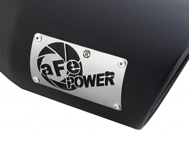 aFe MACH Force-Xp 4in 409 Stainless Steel Exhaust Tip Driver-Side Black: 4