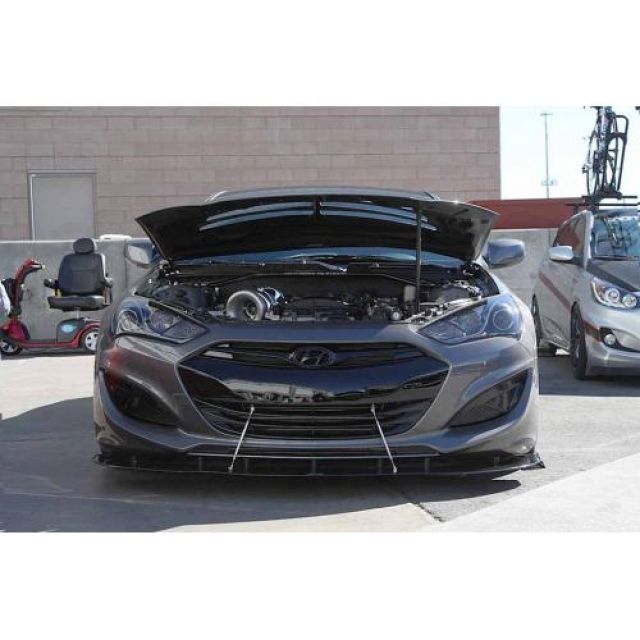 APR Carbon Fiber Wind Splitter With Rods - Hyundai/Genesis Coupe (13Up) 0P4N3