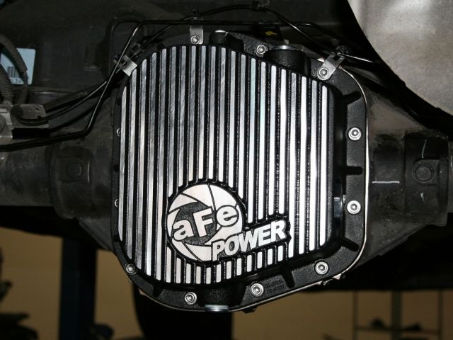 aFe Pro Series Rear Differential Cover Black w/ Machined Fins; w/ Gear Oil