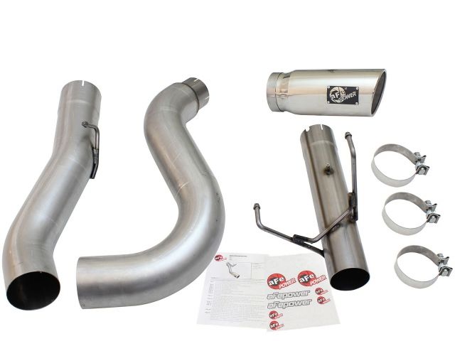 aFe ATLAS 5in Aluminized Steel DPF-Back Exhaust System w/Polished Tip - Do