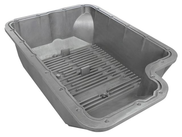 aFe Transmission Pan; Machined Fins: Ford Diesel Trucks 94-10 V8-6.4L/6.0L