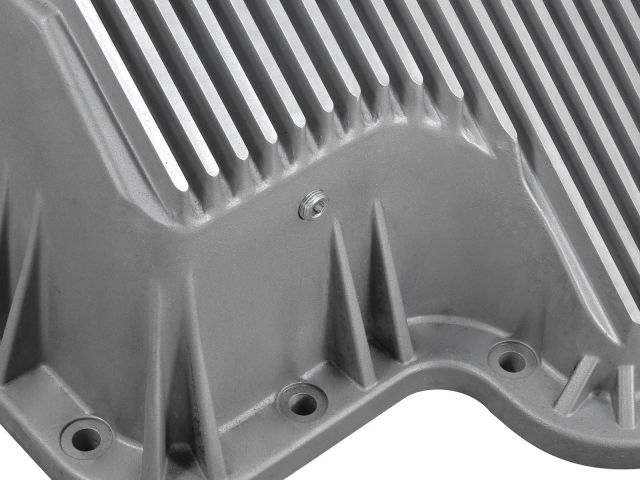 aFe Transmission Pan; Machined Fins: Ford Diesel Trucks 94-10 V8-6.4L/6.0L