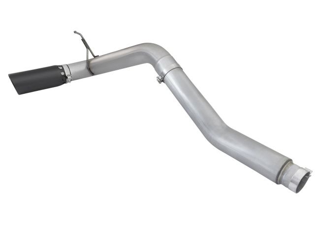 aFe ATLAS 5in DPF-Back Aluminized Steel Exhaust System w/Black Tip: Nissan