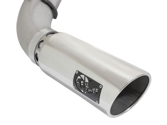 aFe ATLAS 5in DPF-Back Aluminized Steel Exhaust System w/Polished Tip: Nis