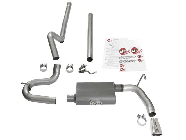 aFe Scorpion 2-1/2in Aluminized Steel Cat-Back Exhaust System w/Polished T