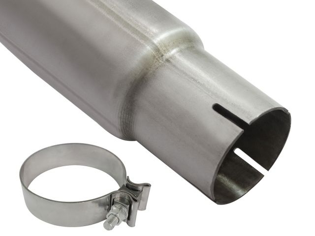 aFe Large Bore-HD 3-1/2in 409 Stainless Steel DPF-Back Exhaust System w/Bl