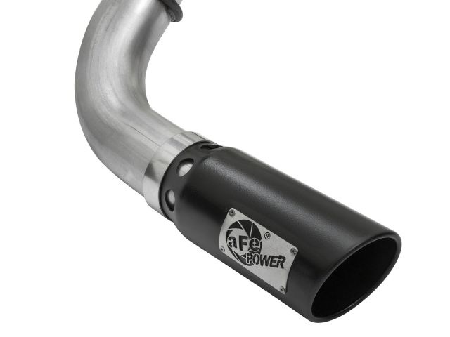 aFe  POWER LARGE BORE HD 4" DPF-Back SS Exhaust System w/Black Tip