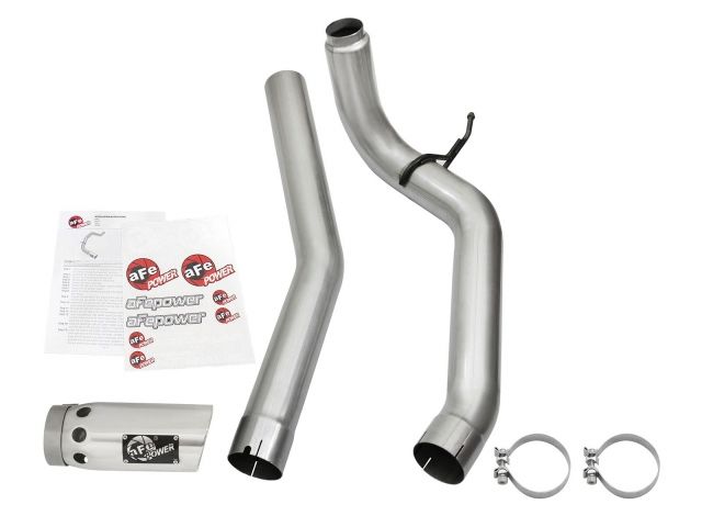 aFe  POWER LARGE BORE HD 4" DPF-Back SS Exhaust System w/Polished Tip