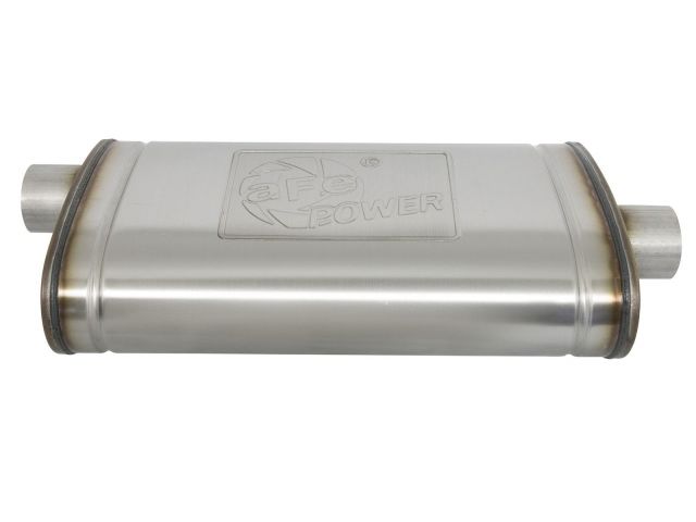 aFe MACH Force-Xp 409 Stainless Steel Muffler: 3" Center Inlet /3" Offset