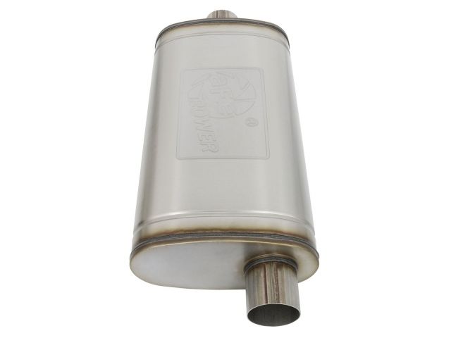 aFe MACH Force-Xp 409 Stainless Steel Muffler: 3" Center Inlet /3" Offset