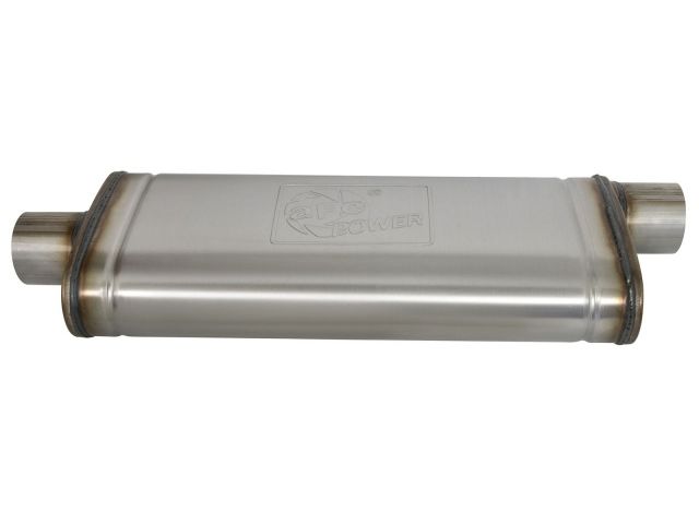 aFe MACH Force-Xp 409 Stainless Steel Muffler: 3" Center Inlet /3" Offset