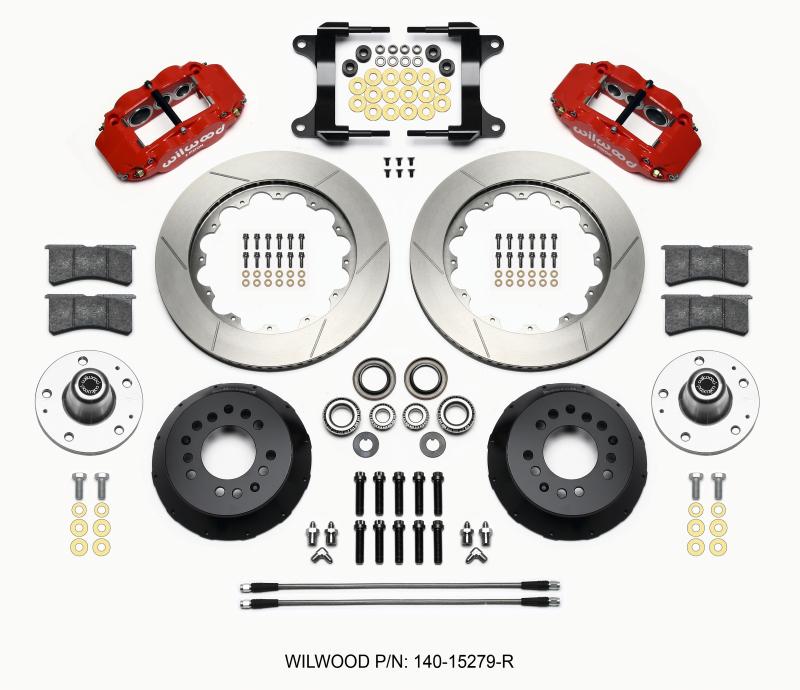 Wilwood Narrow Superlite 6R Front Hub Kit 14.00in Red 82-92 Camaro//Firebird 140-15279-R Main Image