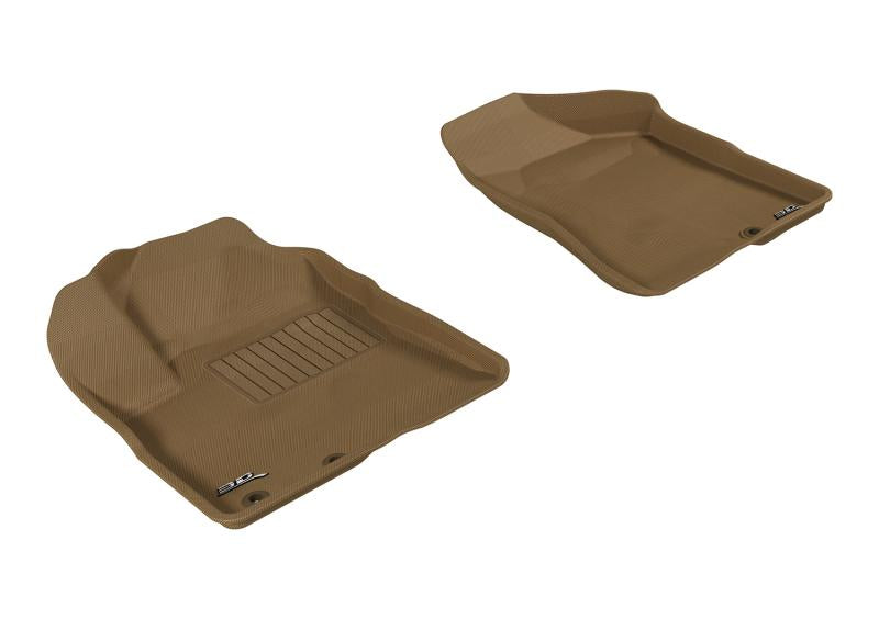 3D MAXpider 2011-2013 Kia Sorento 7-Seats Kagu 1st Row Floormat - Tan L1KA00911502 Main Image