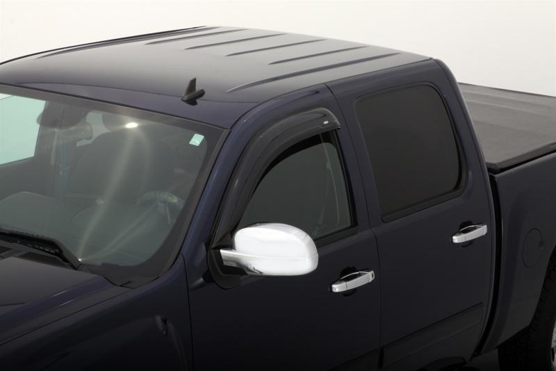 AVS 07-13 Chevy Avalanche Aerovisor Front Outside Mount Window Deflector 2pc - Smoke 95607 Main Image