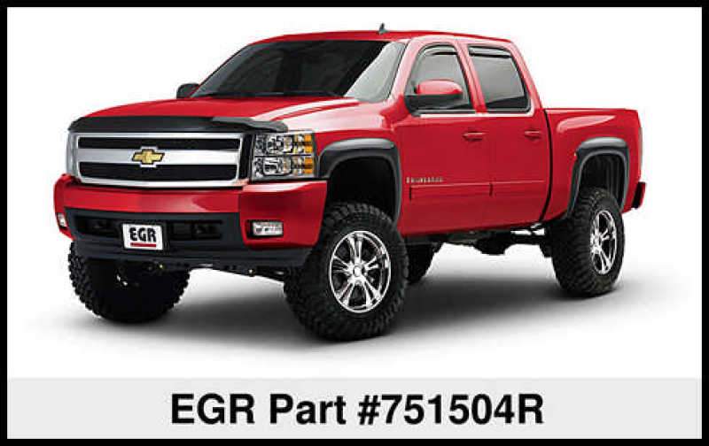 EGR 07-13 Chev Silverado 6-8ft Bed Rugged Look Fender Flares - Rear Pair (751504R) 751504RWB Main Image