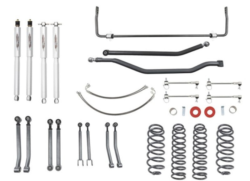 Belltech 07-17 Jeep Wrangler Rubicon Unlimited JK 4dr 4in Trail Perf Lift Kit w/ Rear Sway Bar 153201TPS