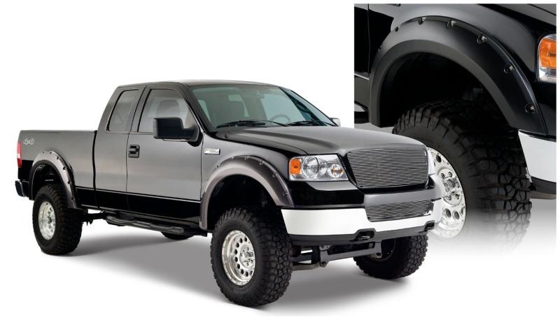 Bushwacker 04-08 Ford F-150 Styleside Pocket Style Flares 4pc 66.0/78.0/96.0in Bed - Black 20916-02 Main Image