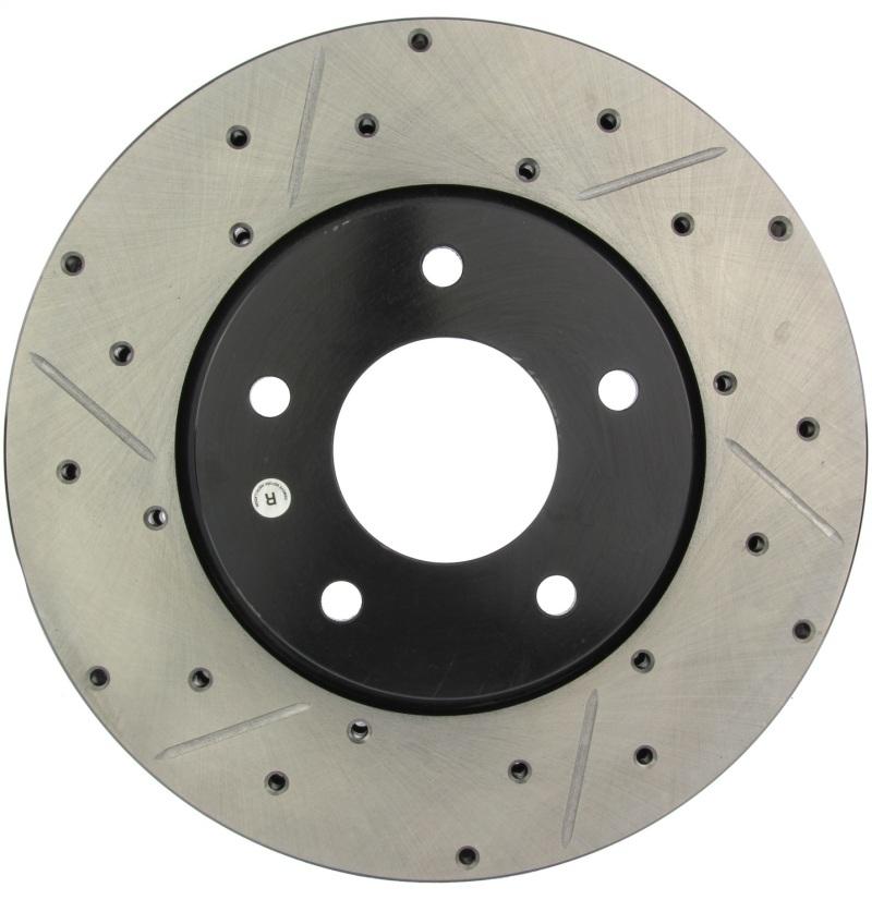 StopTech 98-03 Jaguar XJ8/Vanden Plas / 98-01 XJs / 97-99 XK8 Slotted & Drilled Right Front Rotor 127.20014R Main Image