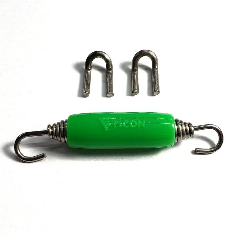 Ticon Industries Green Silicone Titanium Spring Tab and Spring Kit (2 Tabs/1 Spring) - Single Kit 108-00211-1102 Main Image