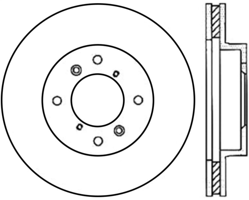 StopTech Cyro Slotted Sport Brake Rotor - Front Right 126.40039CSR