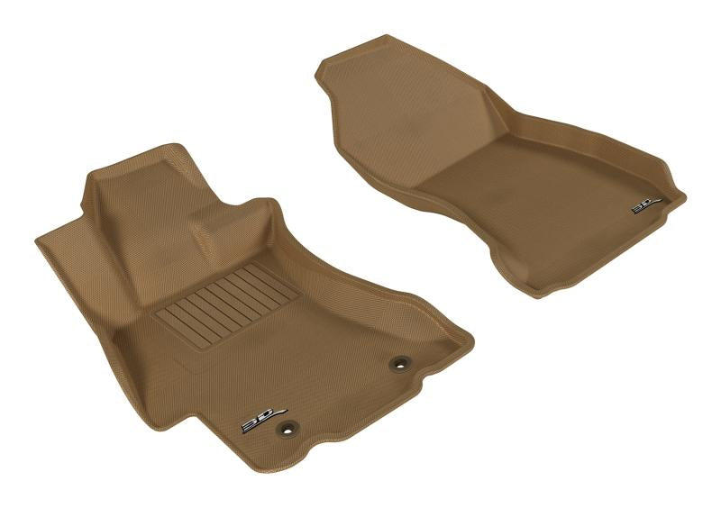 3D MAXpider 2012-2019 Subaru Impreza/XV Crosstrek/WRX/Sti Kagu 1st Row Floormat - Tan L1SB00811502 Main Image