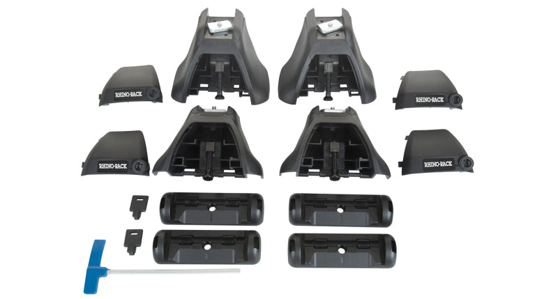 Rhino-Rack 15-19 Chevrolet Silverado HD 4 Door Pick Up Heavy Duty 2500 2 Bar Roof Rack - Black JA6356