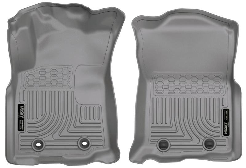 Husky Liners 2016 Toyota Tacoma w/ Auto Trans WeatherBeater Front Grey Floor Liners 13952 Main Image