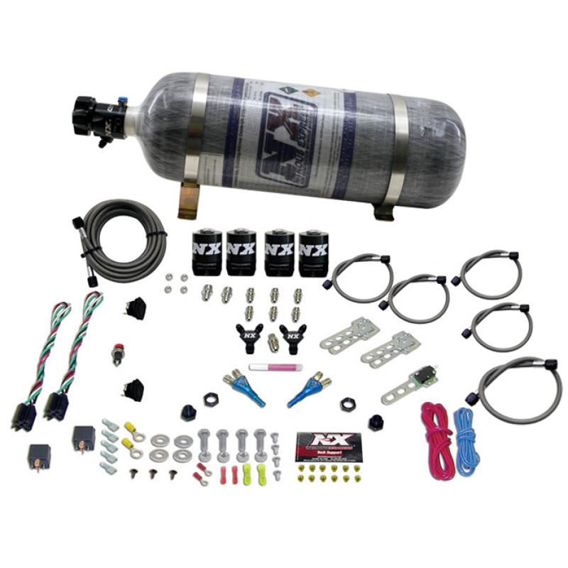 Nitrous Express Sport Compact EFI Dual Stage Nitrous Kit (35-75HP x 2) w/Composite Bottle 20927-12 Main Image