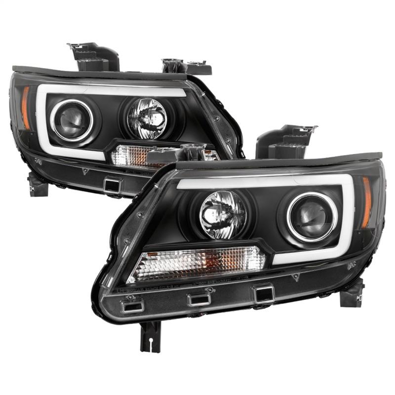 Spyder 15-17 Chevy Colorado Projector Headlights - Light Bar LED - Black (PRO-YD-CCO15-LBDRL-BK) 5085283 Main Image