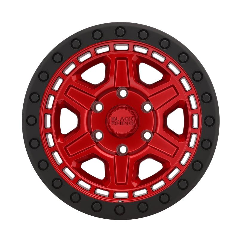 Black Rhino Reno 17x9.0 5x139.7 ET00 CB 78.1 Candy Red w/Black Lip Edge & Black Bolts Wheel 1790REN005140R78 Main Image