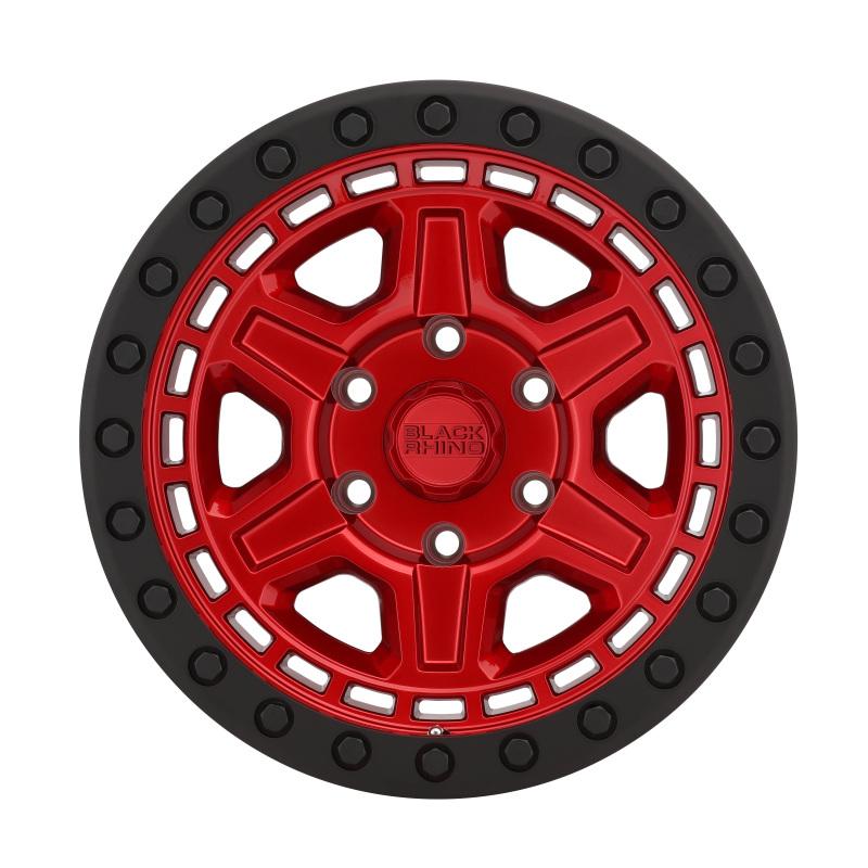 Black Rhino Reno 20x9.5 5x150 ET12 CB 110.1 Candy Red w/Black Lip Edge & Black Bolts Wheel 2095REN125150R10 Main Image