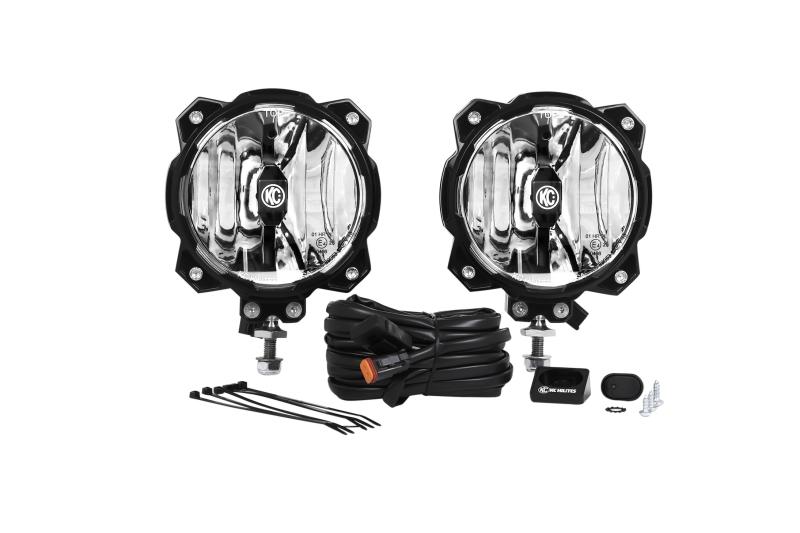 KC HiLiTES 6in. Pro6 Gravity LED Light 20w Single Mount SAE/ECE Driving Beam (Pair Pack System) 91303 Main Image