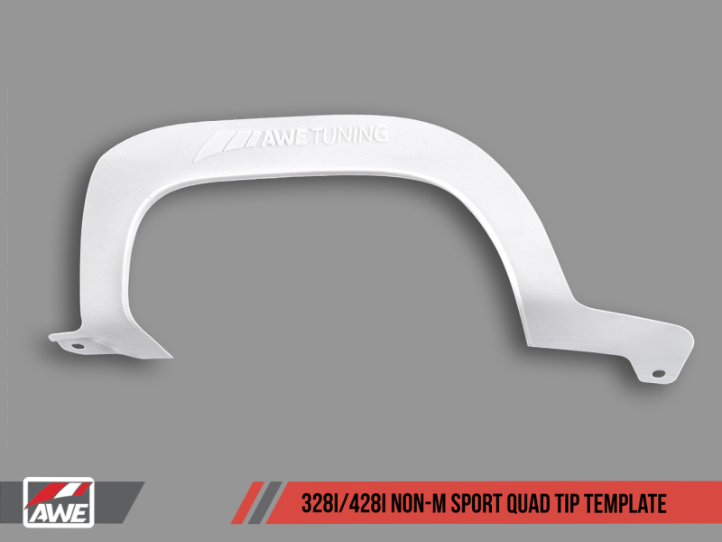 AWE Tuning BMW F3X 428i M Sport Quad Tip Marking Template 6510-11020 Main Image