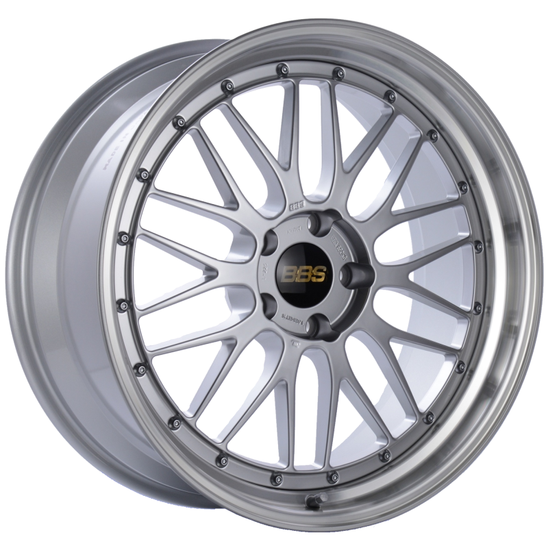 BBS LM 19x8.5 5x120 ET32 Diamond Silver Center Diamond Cut Lip Wheel -82mm PFS/Clip Required LM227DSPK Main Image