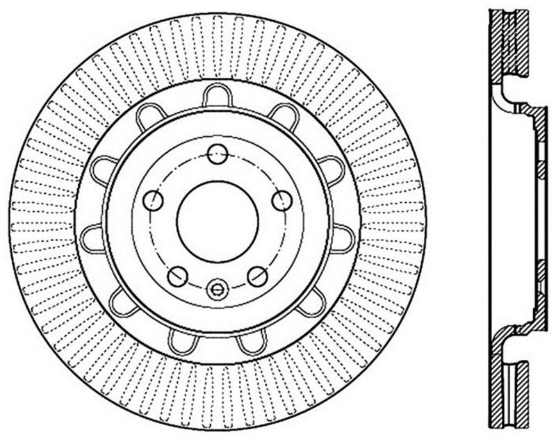 StopTech 17 Ford Flex/ 17 Ford Explorer w/ Heavy Duty Brakes Front Left Slotted Rotor 126.65136SL Main Image