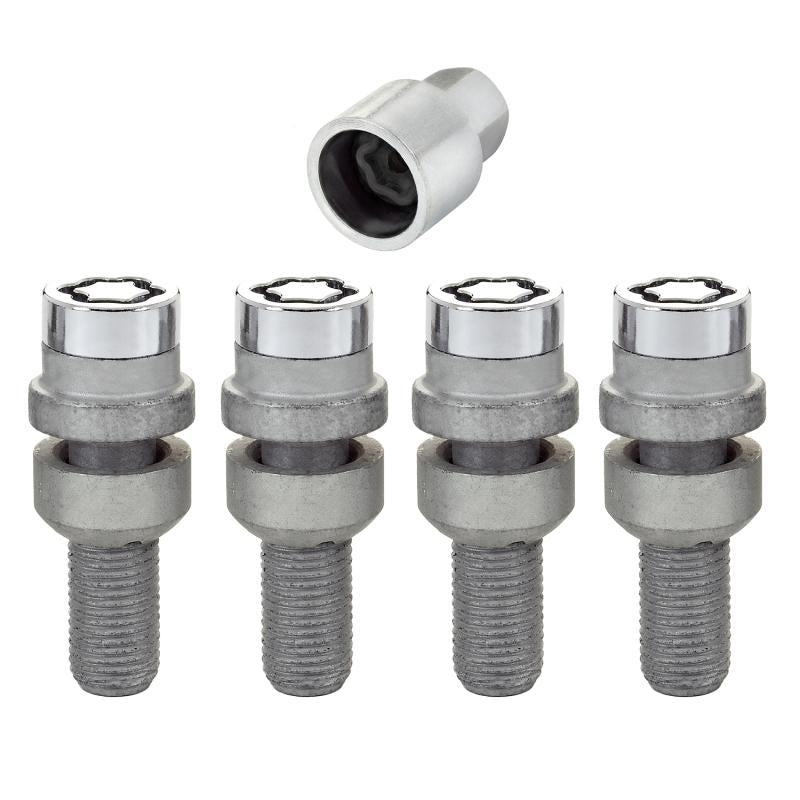 McGard Wheel Lock Bolt Set - 4pk. (Radius Seat) M14X1.5 / 17mm Hex / 28.2mm Shank Length - Chrome 28020 Main Image