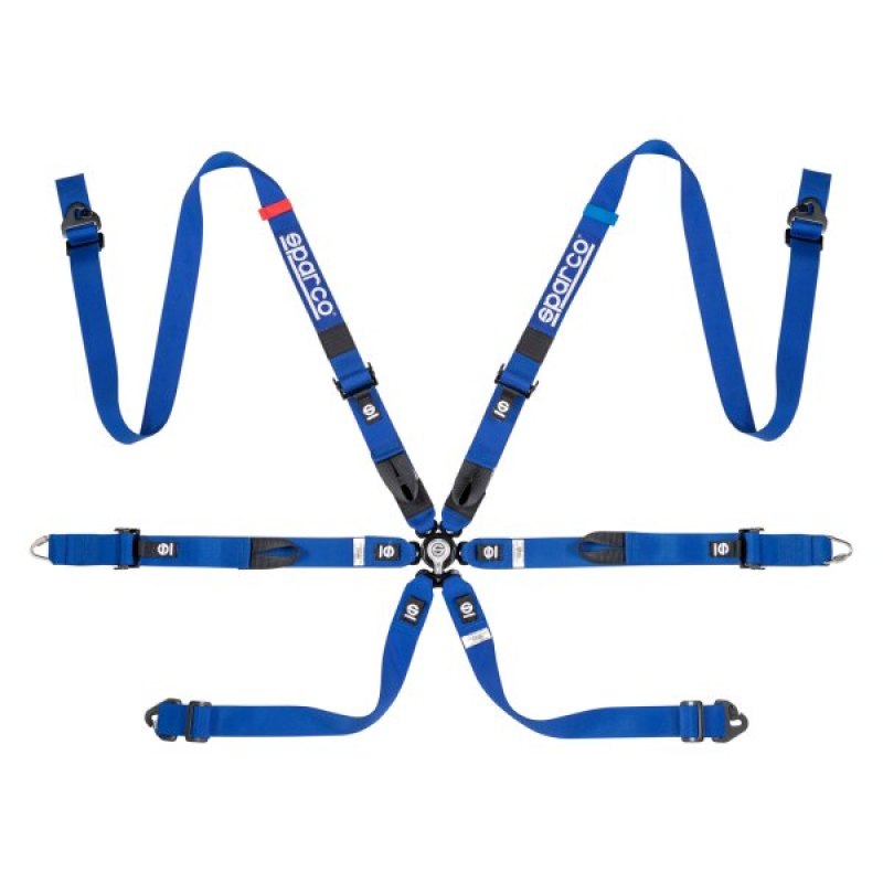 Sparco Belt Prime H7 6 Point 2in Blue Harness 04821HMAZ