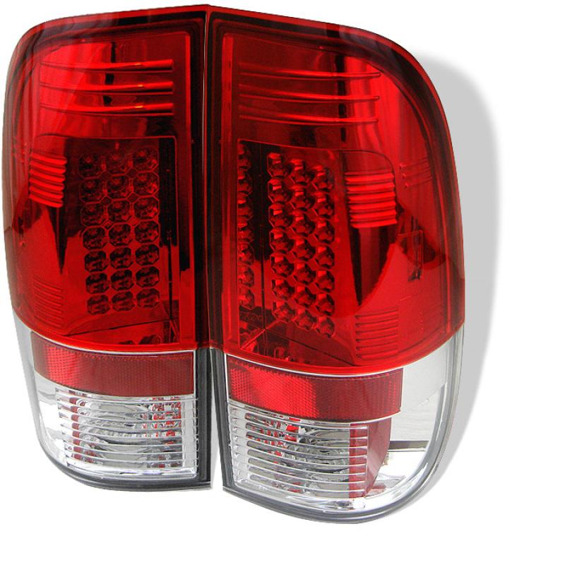 Spyder Ford F150 side 97-03/F250/350 Duty 99-07 LED Tail Lights Red Clear ALT-YD-FF15097-LED-RC 5003485 Main Image