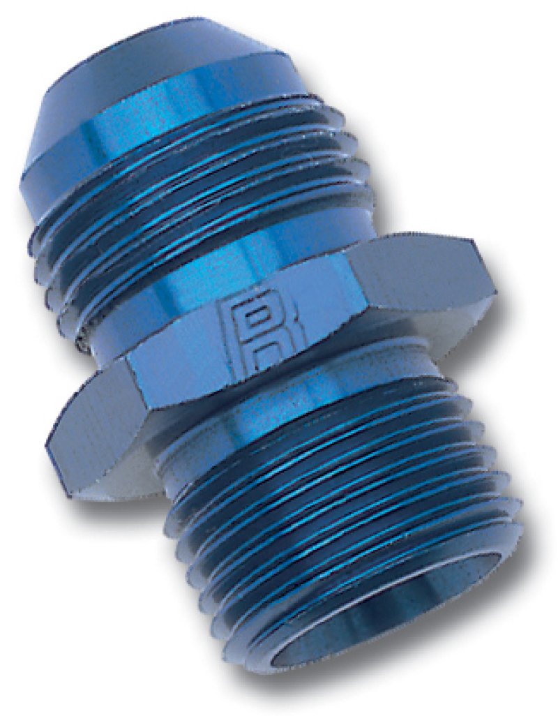 Russell Performance -6 AN Flare to 10mm x 1.5 Metric Thread Adapter (Blue) 670240 Main Image