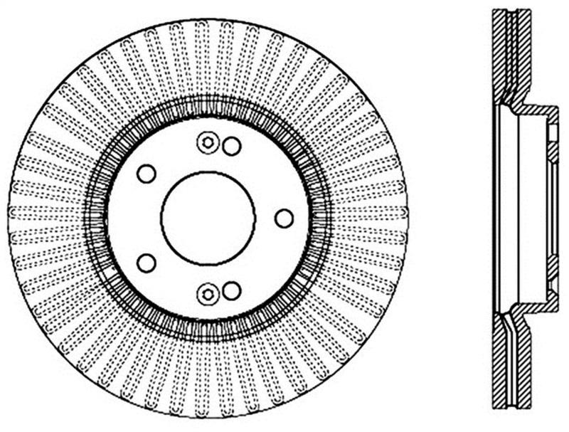 StopTech 11-13 Kia Sorento Slotted Sport Brake Rotor Front Right 126.51040SR Main Image