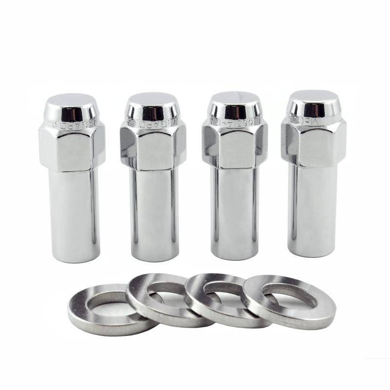 McGard Hex Lug Nut (X-Long Shank - 1.365in.) 1/2-20 / 13/16 Hex / 2.27in. Length (4-Pack) - Chrome 63014 Main Image