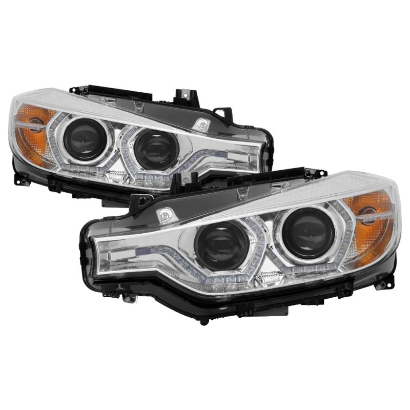 Spyder 12-14 BMW F30 3 Series 4DR Projector Headlights - LED DRL - Chrome (PRO-YD-BMWF3012-DRL-C) 5084354 Main Image