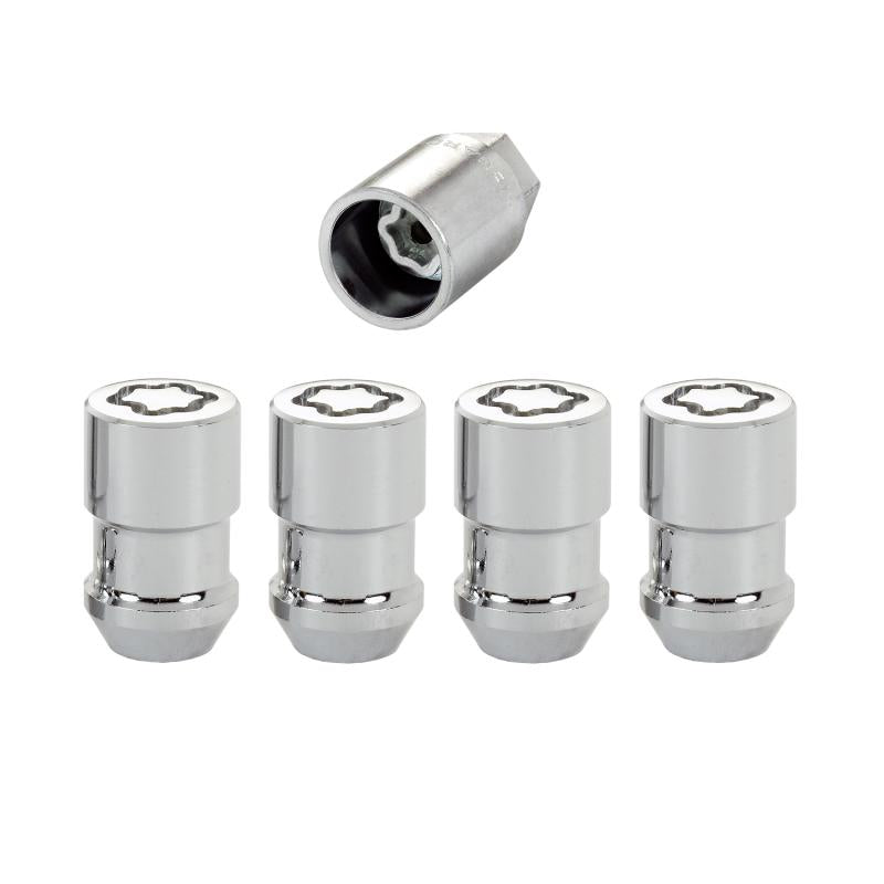 McGard Wheel Lock Nut Set - 4pk. (Cone Seat) 1/2-20 RH-LH / 13/16 Hex / 1.46in. Length - Chrome 24131 Main Image