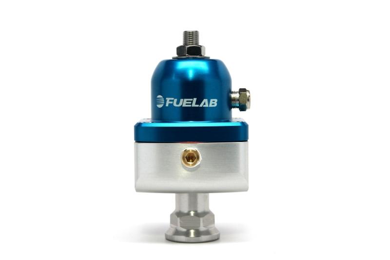 Fuelab 555 Carb Adjustable FPR Blocking 4-12 PSI (1) -8AN In (2) -8AN Out - Blue 55501-3 Main Image