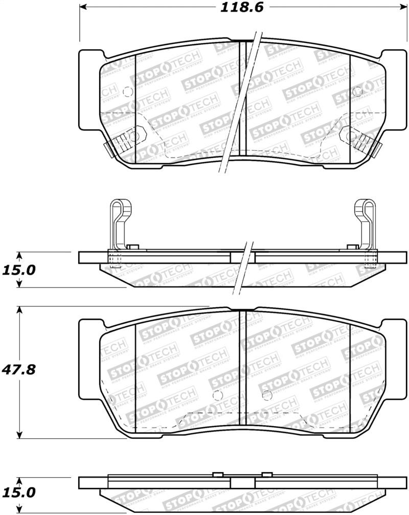 StopTech Street Brake Pads 308.09541 Main Image