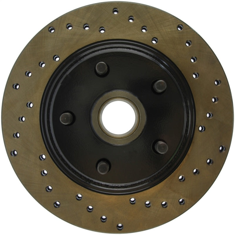 StopTech Sport Cross Drilled Brake Rotor; Front Left