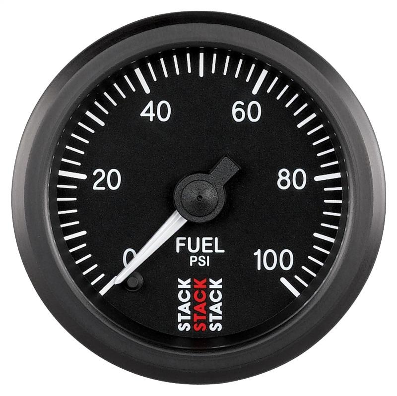 Autometer Stack 52mm 0-100 PSI 1/8in NPTF Male Pro Stepper Motor Fuel Pressure Gauge - Black ST3306 Main Image