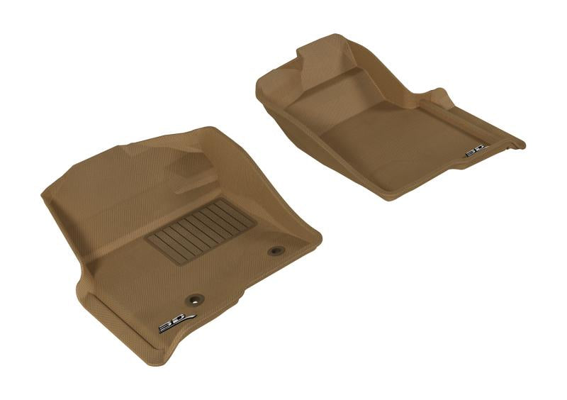 3D MAXpider 2010-2014 Ford F-150 Regular/Supercab/Supercrew Kagu 1st Row Floormat - Tan L1FR07211502 Main Image