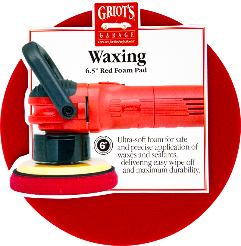 Griots Garage Red Foam Waxing Pad 6.5in 10618 Main Image